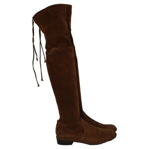 Stuart Weitzman Lowland Over-The-Knee Boots in Brown Suede